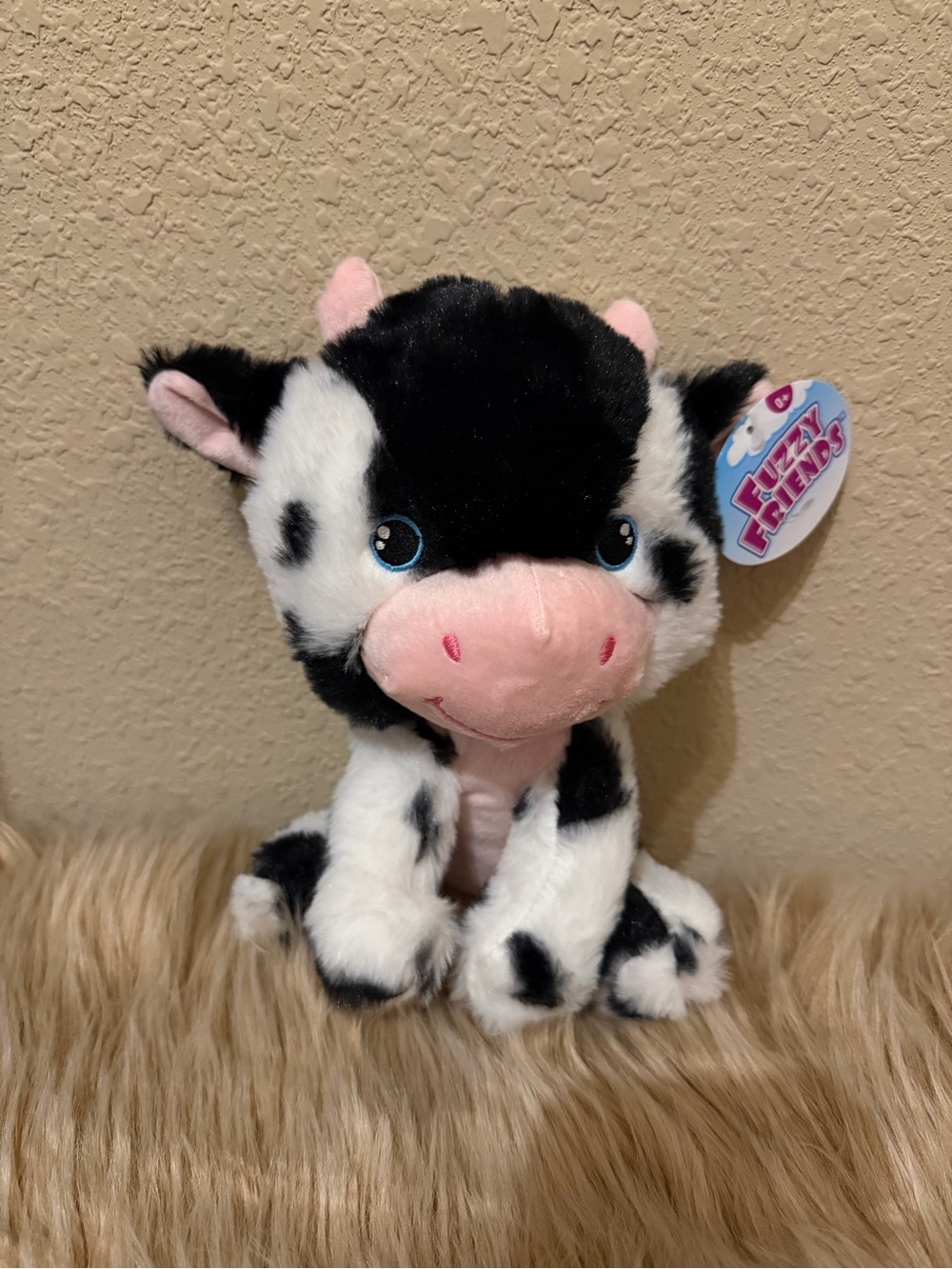 FRIENDS Plush Cow - Black, White & Pink